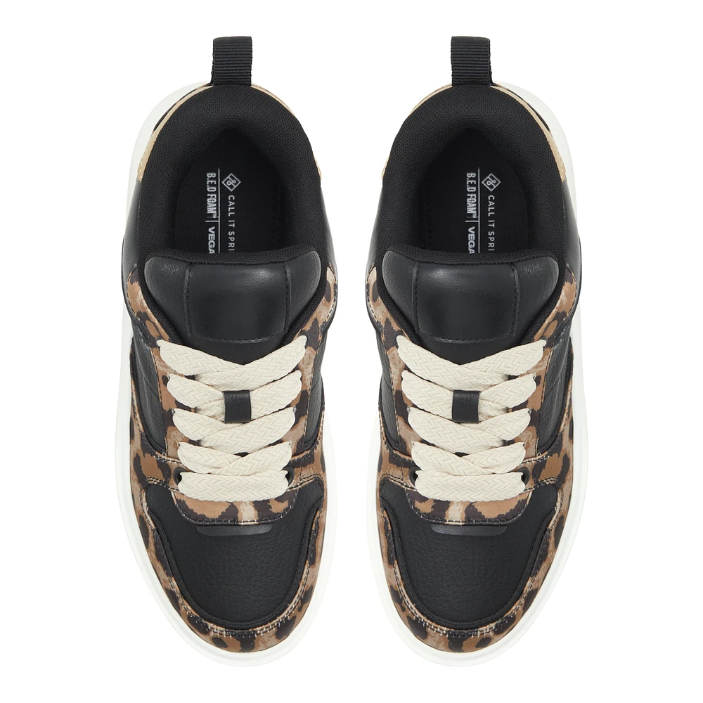 Namura Brown Multi Women's Platform Sneakers