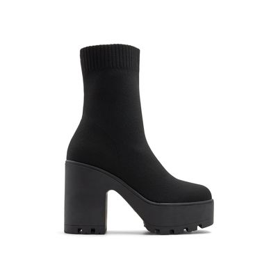 Nathali Black Textile Knit Women's Ankle Boots | Call It Spring Canada