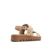Nevra Naturel Femmes Sandales à talons plats | Boutique Spring Canada