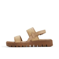 Nevra Naturel Femmes Sandales à talons plats | Boutique Spring Canada