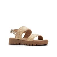 Nevra Naturel Femmes Sandales à talons plats | Boutique Spring Canada