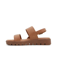 Nevra Cognac Women's Flat Sandals