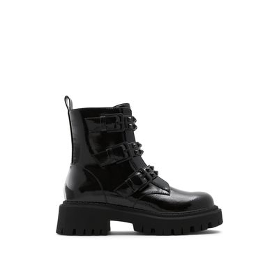 Nikkita Black Synthetic Patent Women's Comfortable Boots | Call It Spring Canada