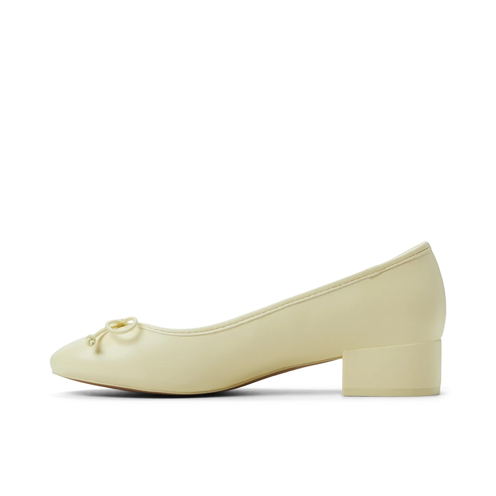 Poiise Light Yellow Women's Low-mid Heels