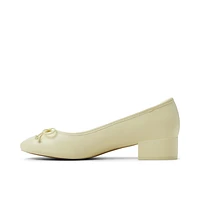 Poiise Light Yellow Women's Low-mid Heels