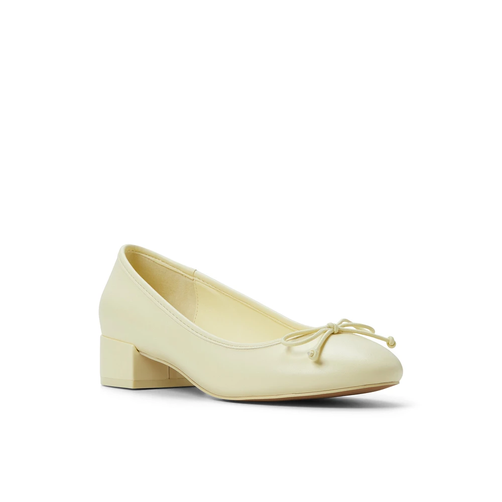 Poiise Light Yellow Women's Low-mid Heels