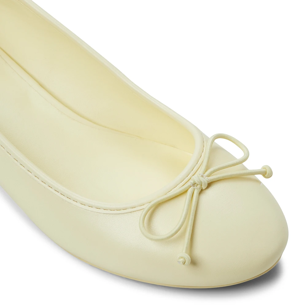 Poiise Light Yellow Women's Low-mid Heels