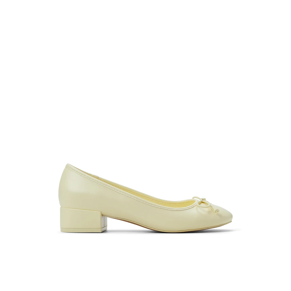 Poiise Light Yellow Women's Low-mid Heels