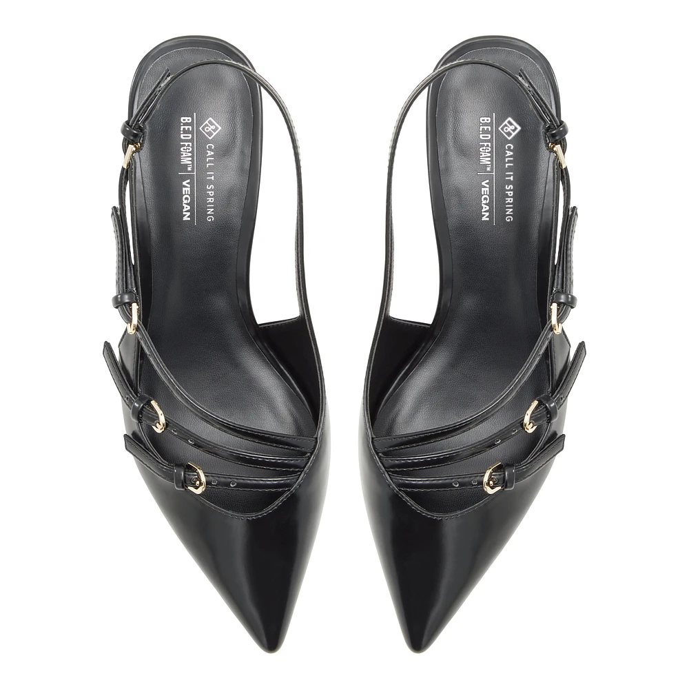 Reginna Noir Femmes Talons chatons | Boutique Spring Canada
