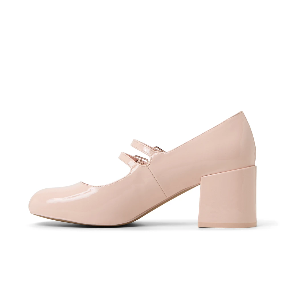 Ruubyy Light Pink Women's Low-mid Heels