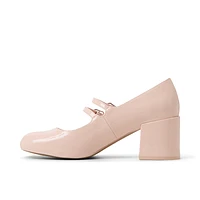 Ruubyy Light Pink Women's Low-mid Heels