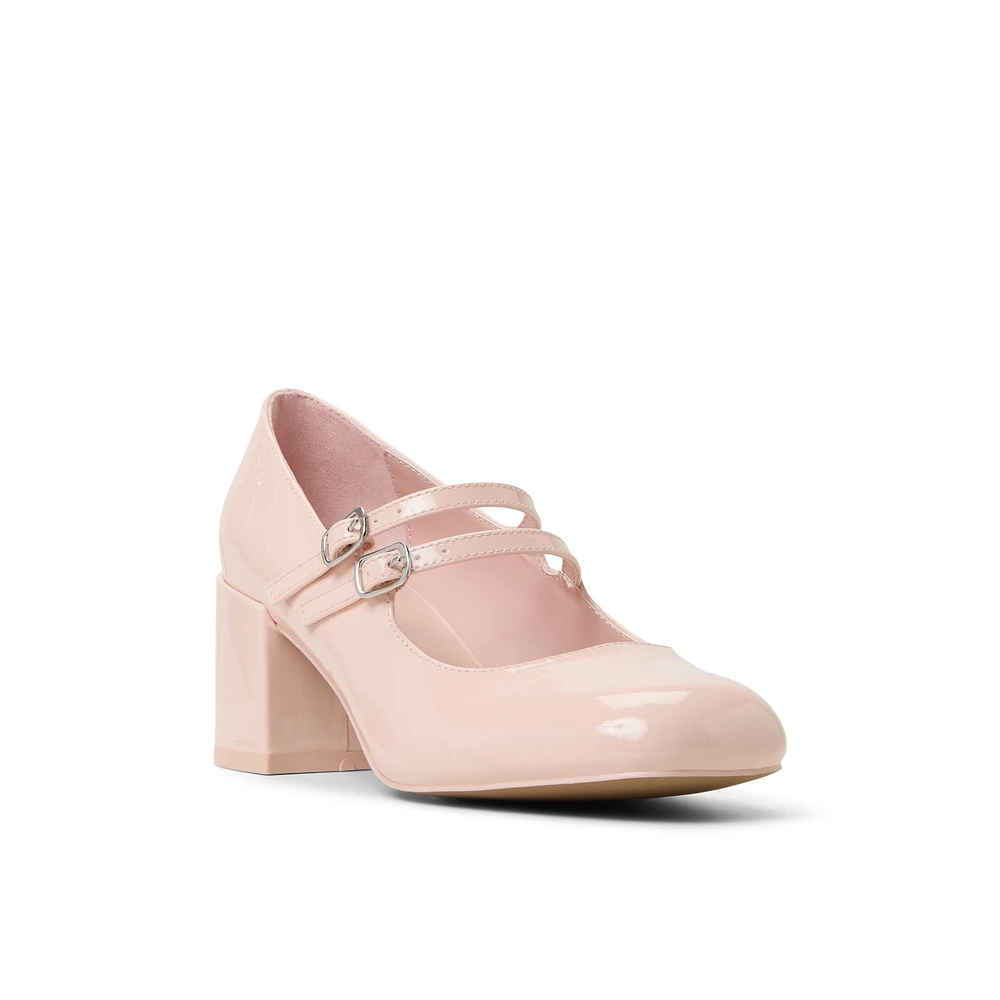 Ruubyy Light Pink Women's Low-mid Heels