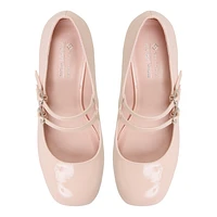 Ruubyy Light Pink Women's Low-mid Heels