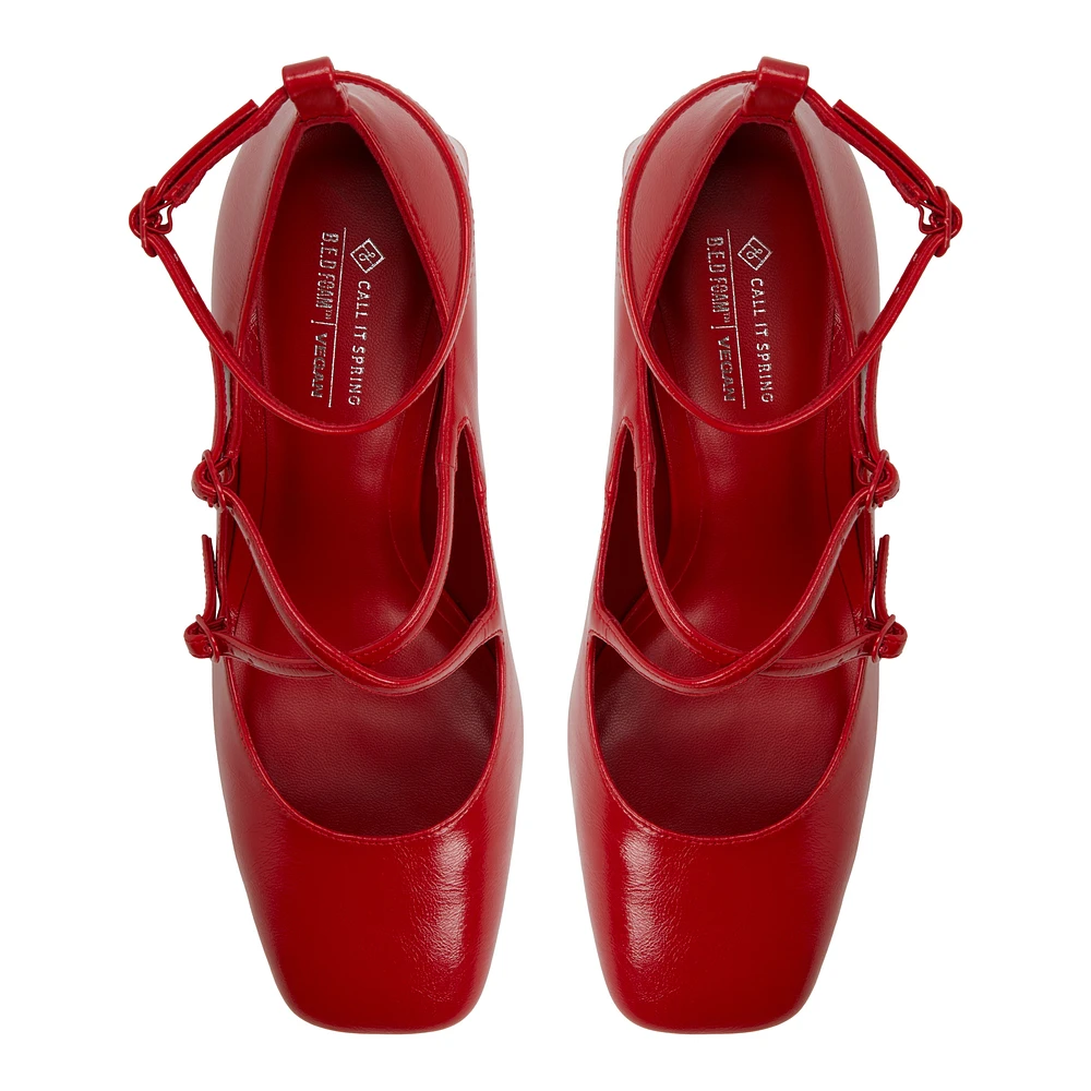 Saffii Rouge Femmes Talons hauts a lanieres | Boutique Spring Canada