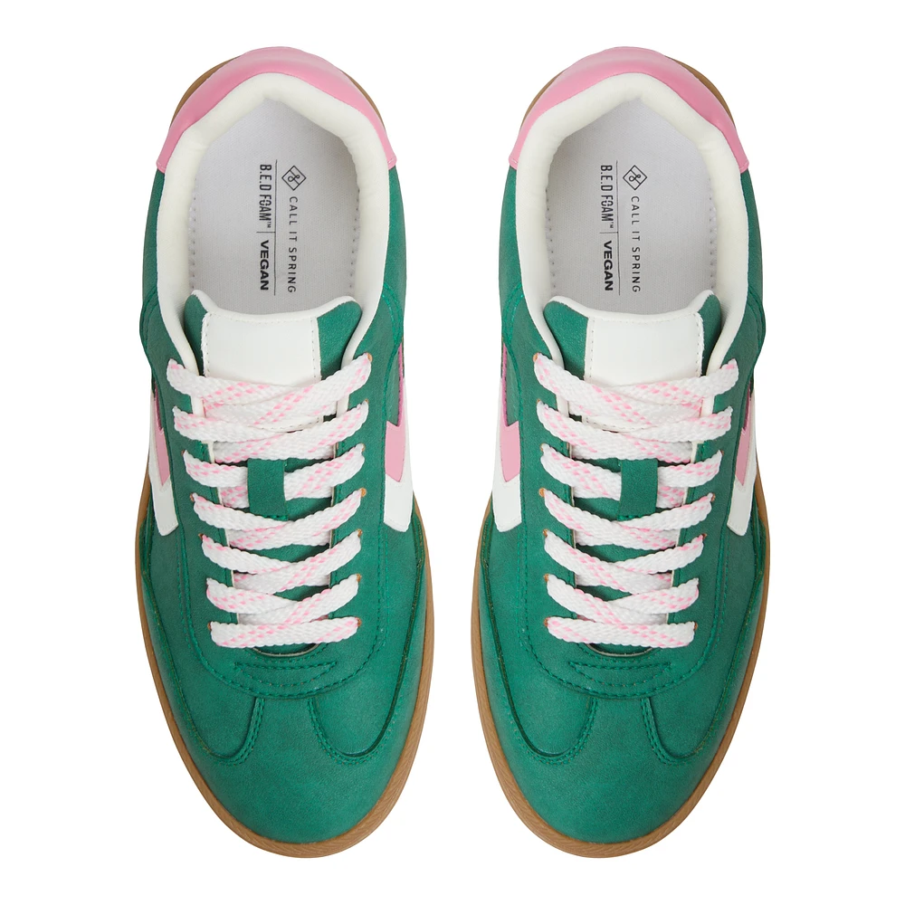 Salome Medium Green Women's Retro Sneakers