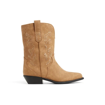 Sareena Dark Beige Women's Mid-calf Boots