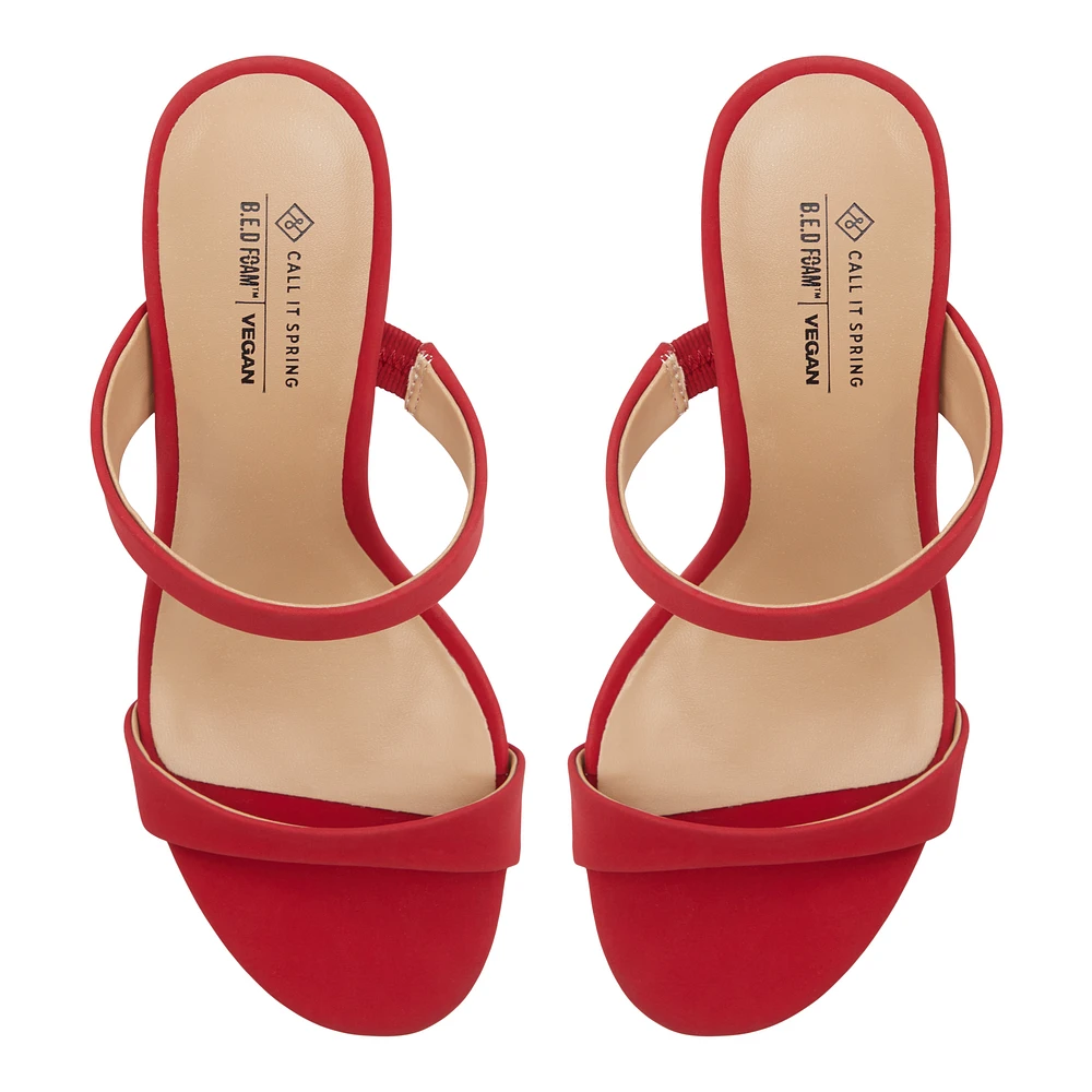 Shaiaa Rouge Moyen Femmes Sandales mules | Boutique Spring Canada