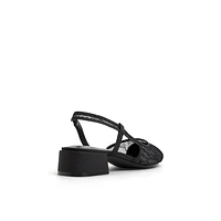 Sofiia Other Black Textile Lace Women's Kitten Heels