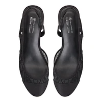 Sofiia Other Black Textile Lace Women's Kitten Heels