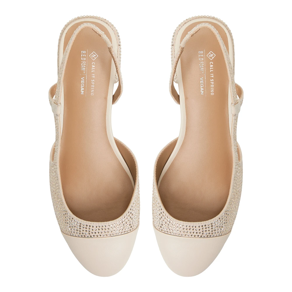 Sofiia Beige Moyen Femmes Talons chaton | Boutique Spring Canada