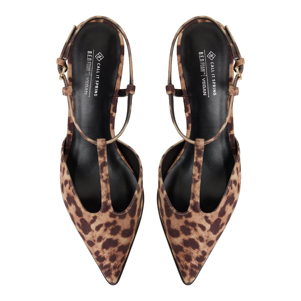 Talaa Brown Overflow Women's Neutral Heels Bags