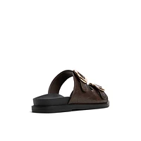 Taliah Marron Foncé Femmes Claquettes | Boutique Spring Canada