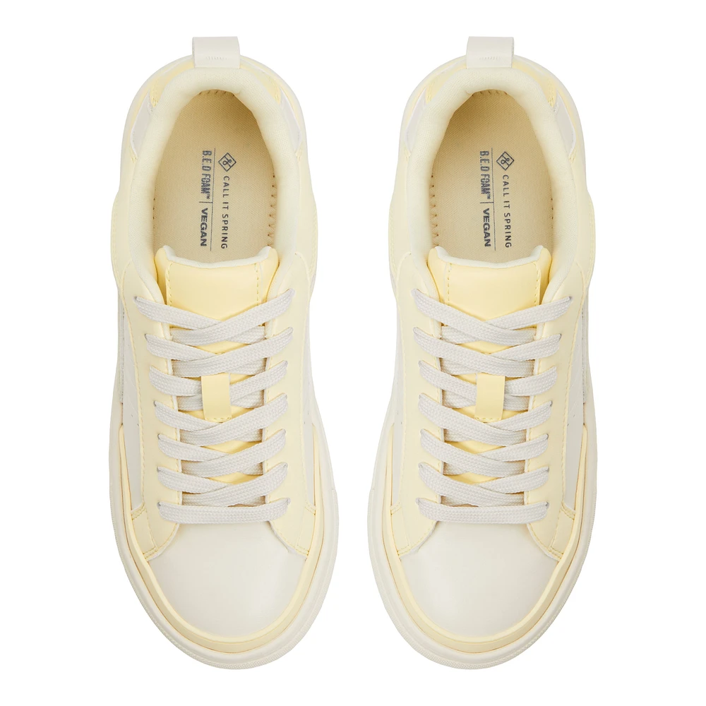 Tempest Jaune Clair Femmes Sneakers a plateforme | Boutique Spring Canada