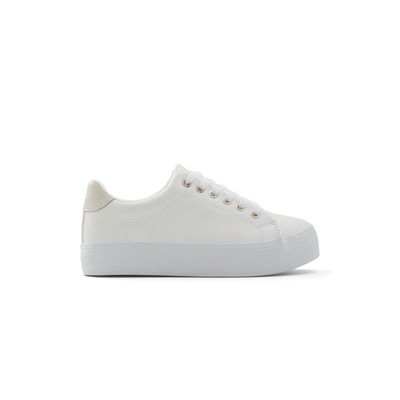 Viollett White Women's Lace Up Sneakers | Call It Spring Canada