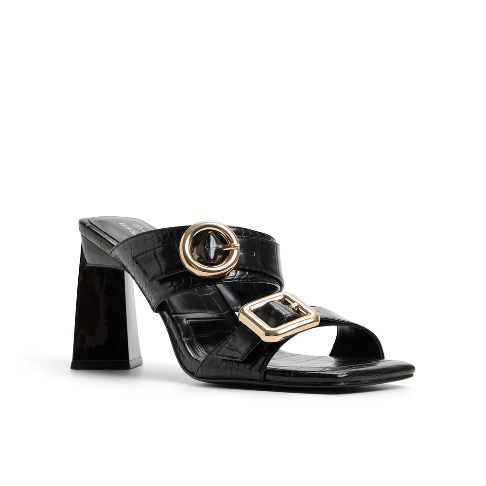 Zoeey Black Women's Mule Sandals