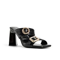 Zoeey Black Women's Mule Sandals
