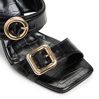 Zoeey Black Women's Mule Sandals
