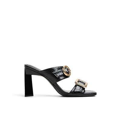Zoeey Black Women's Mule Sandals