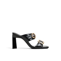Zoeey Black Women's Mule Sandals