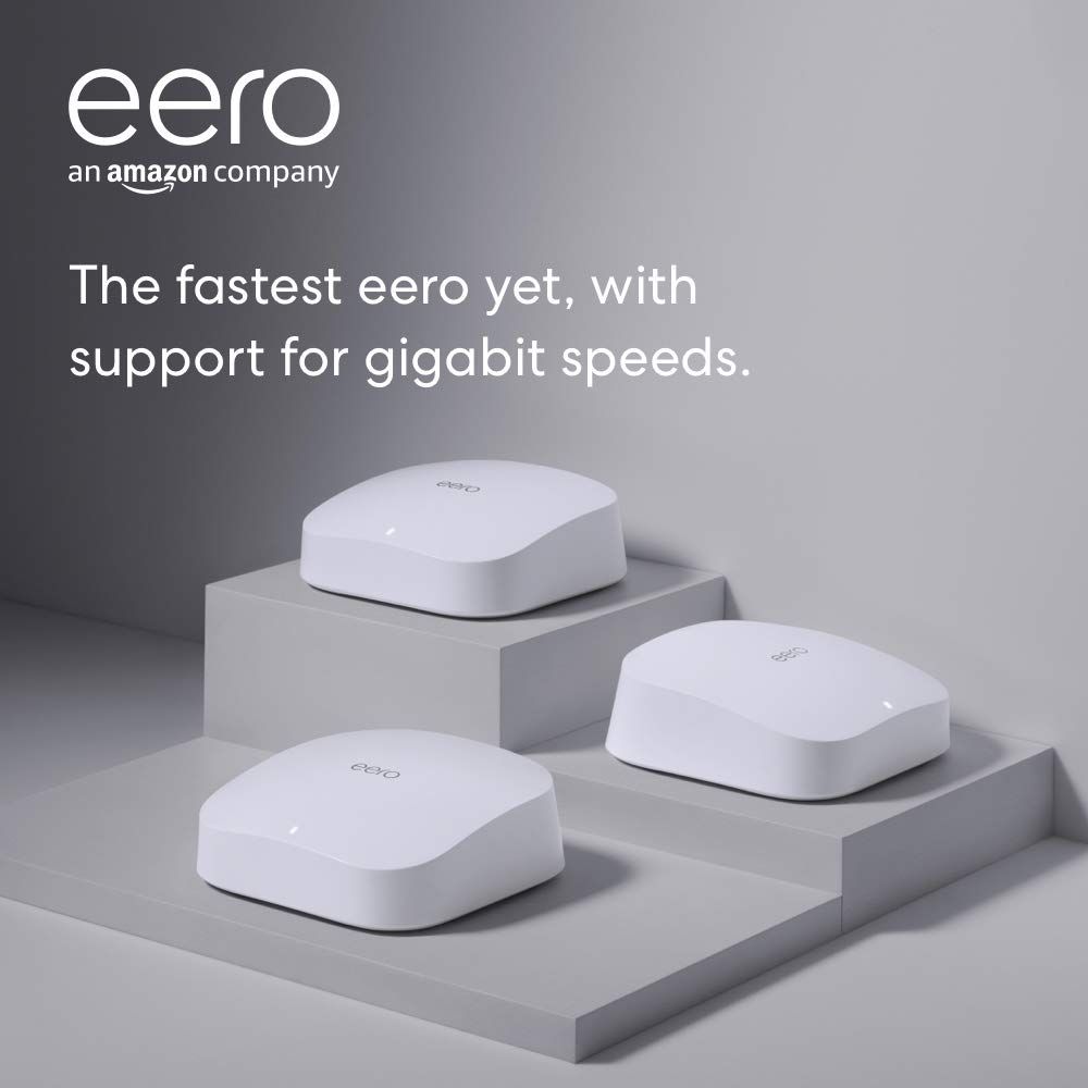 Eero Pro 6 System Wireless and Ethernet Router - White - B085VNCZHZ | Alexandria Mall