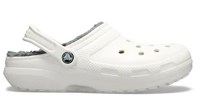 Crocs Classic Lined Clog; White / Grey