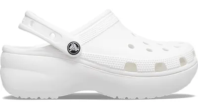 Crocs Women's Classic Platform Clog; White