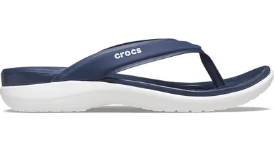 Crocs Women's Capri V Sporty Flip; Navy, W7 | Quartier DIX30