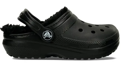 Crocs Toddler Classic Lined Clog; Black / Black