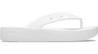 Crocs Classic Platform Flip; White