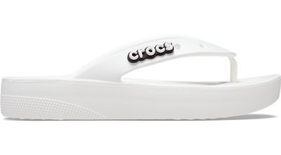 Crocs Classic Platform Flip; White