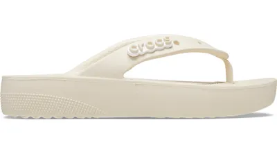 Crocs Classic Platform Flip; Bone
