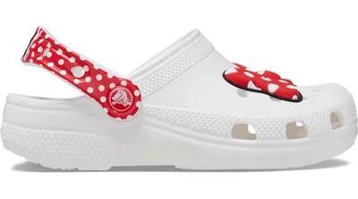 Crocs Toddler Disney Minnie Mouse Classic Clog; White / Red