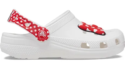 Crocs Kids' Disney Minnie Mouse Classic Clog; White / Red