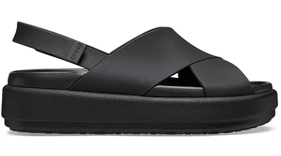 Crocs Brooklyn Luxe Cross Strap; Black / Black