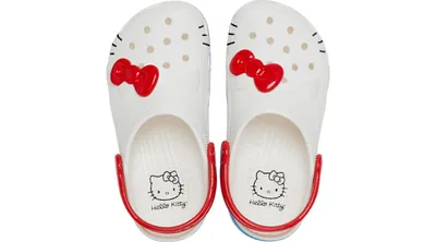 Crocs Kids' Hello Kitty Classic Clog; White