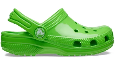 Crocs Toddler Classic Neon Highlighter Clog; Green Slime