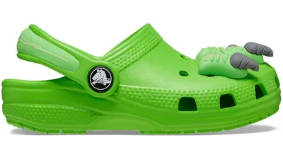 Crocs Toddler Classic I AM Dinosaur Clog; Green Slime