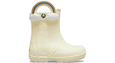 Crocs Kids’ Handle It Rainbow Rain Boot; Buttercream