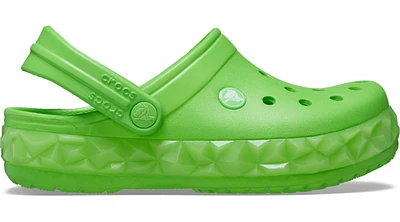 Crocs Toddler Crocband™ Geometric Glow-in-the-Dark Band Clog; Green Slime