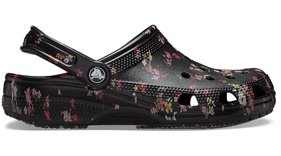 Crocs Classic Ditsy Floral Clog; Black